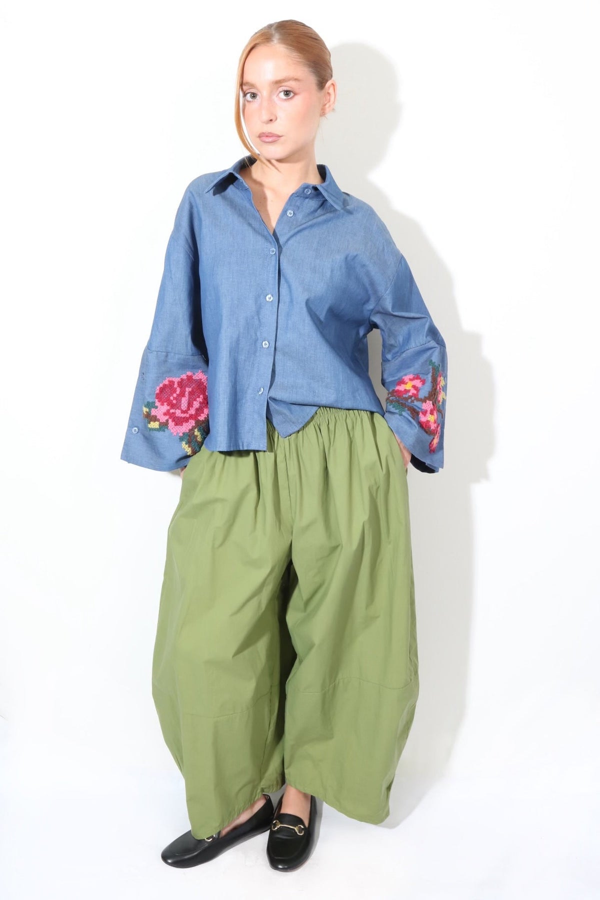 Pantalon SASHA uni pistache — photo 6