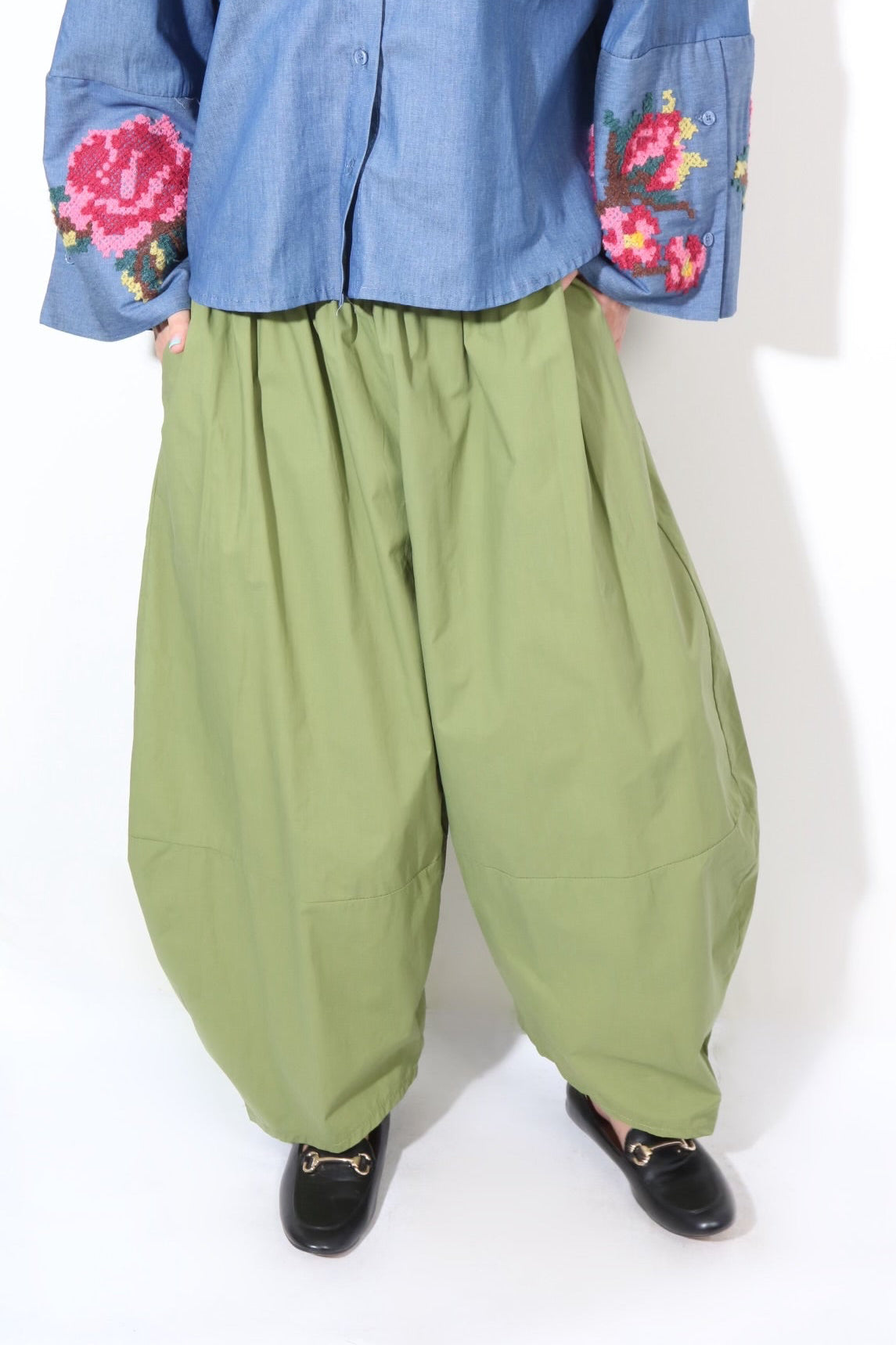 Pantalon SASHA uni pistache — photo 7