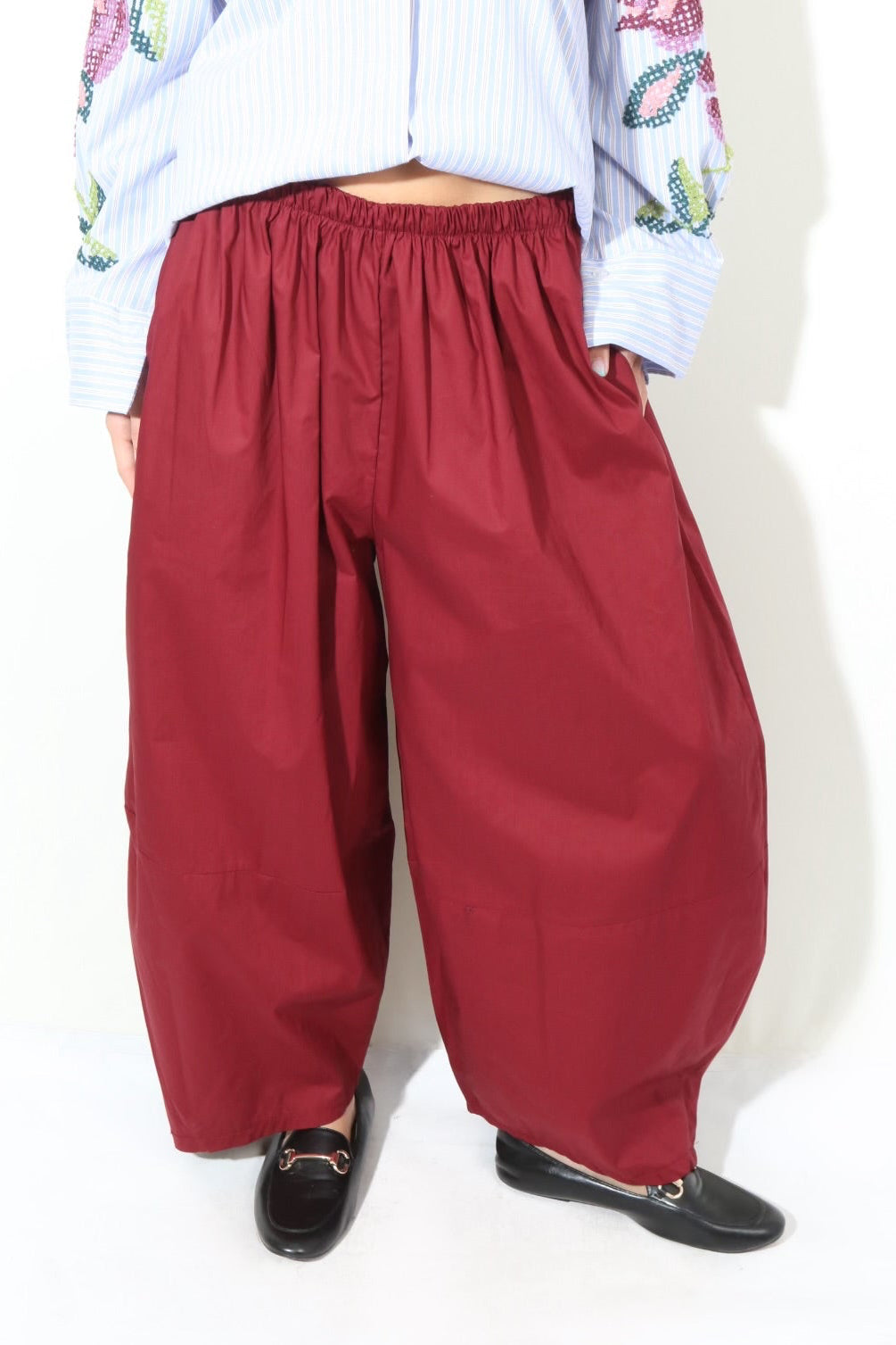 Pantalon SASHA uni bordeaux — photo 1