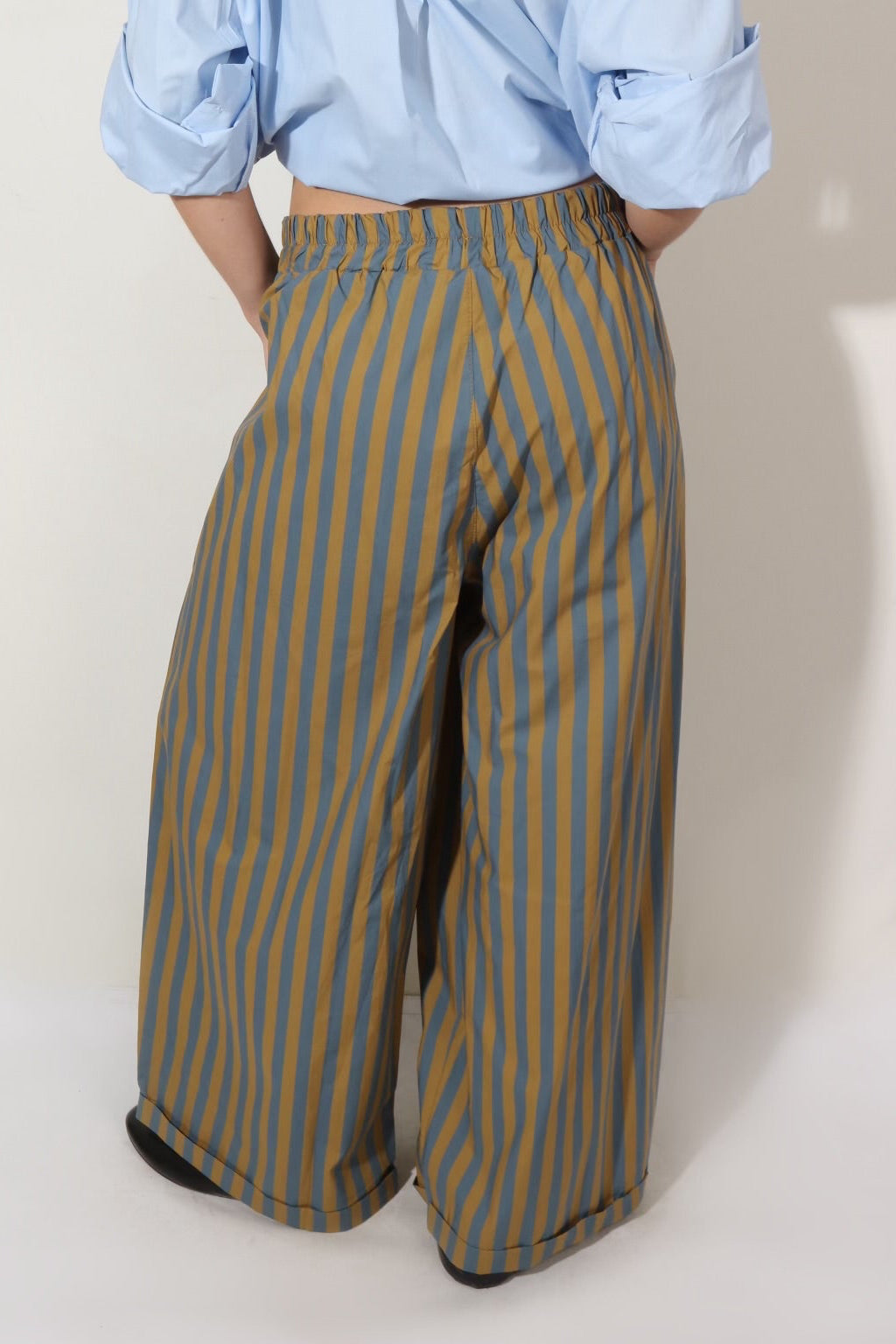 Pantalon RIO olive rayure ciel — photo 3