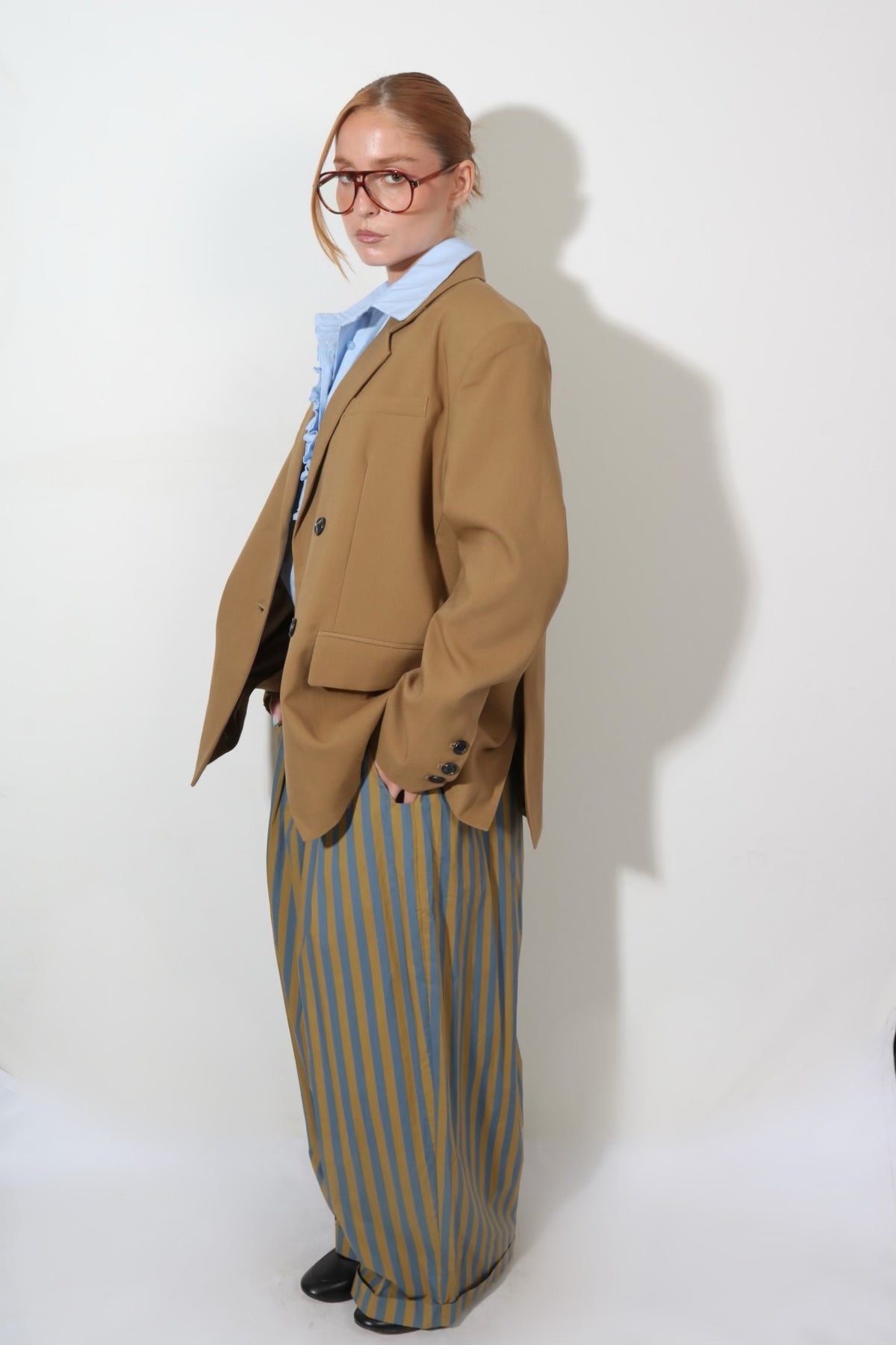 Pantalon RIO olive rayure ciel — photo 5