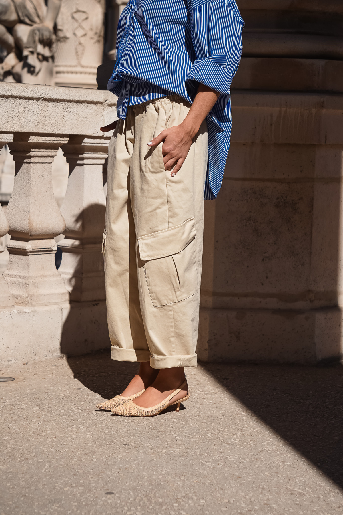 Pantalon PIERROT CARGO ecru — photo 3